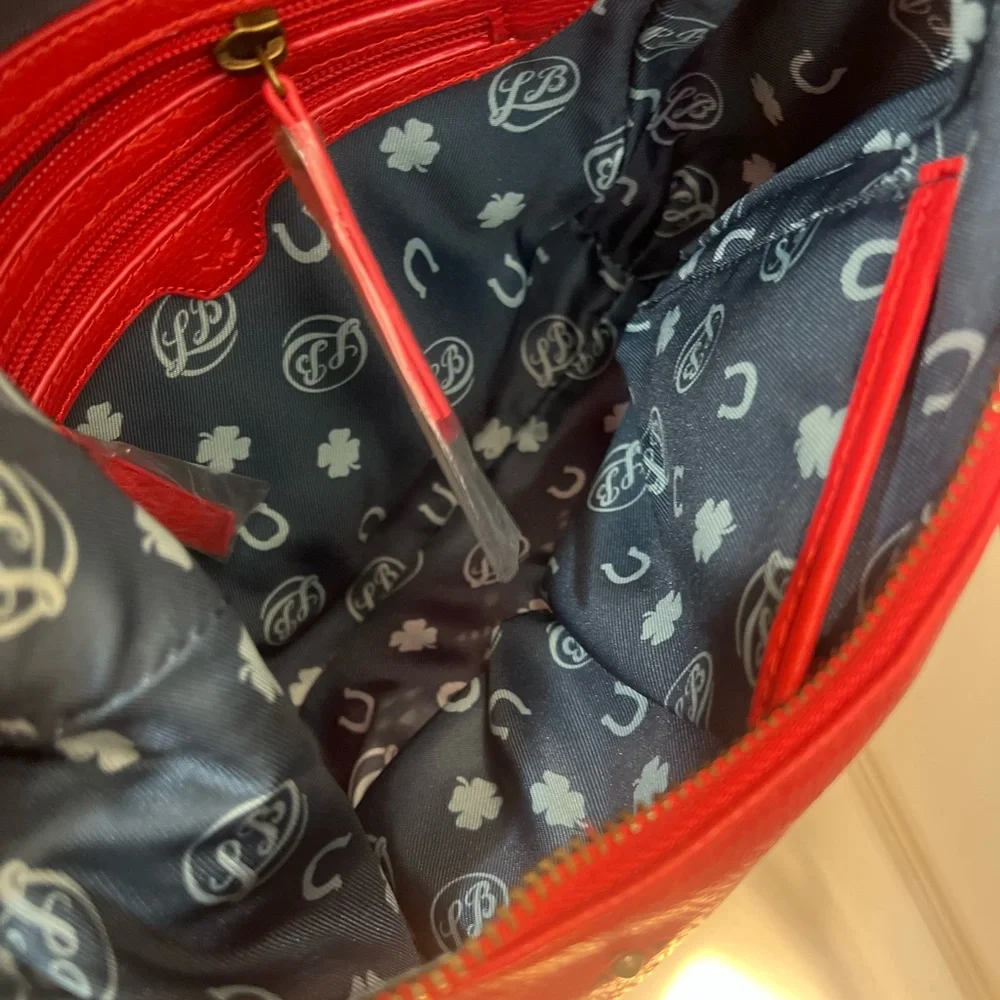 NEW LUCKY BRAND Newport‎ Red Studded Vegan Leather Small Cross-body hobo bag